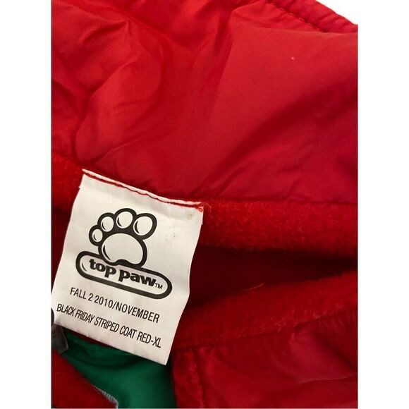 Top Paw Striped XL Pet Coat Clothing Dog Cat Winter - Picture 5 of 8